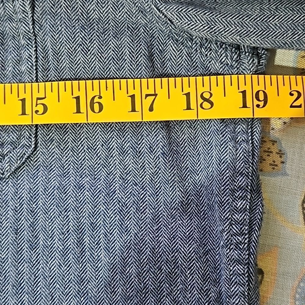 GAP Blue Long Sleeve Button Down Flannel Top - Picture 7 of 10
